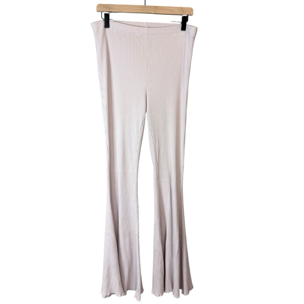 Aerie size large tall ribbed flare pants